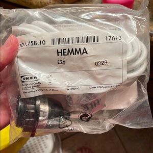 IKEA Hemma E26 Light Cord in White